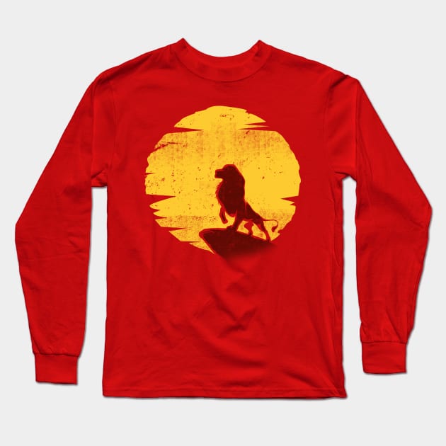 Pride Rock Sunrise Lion King Long Sleeve T-Shirt by scribblejuice
